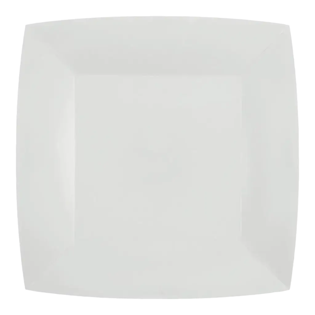 Piatto piccolo quadrato bianco 18 cm - Set di 10 pezzi