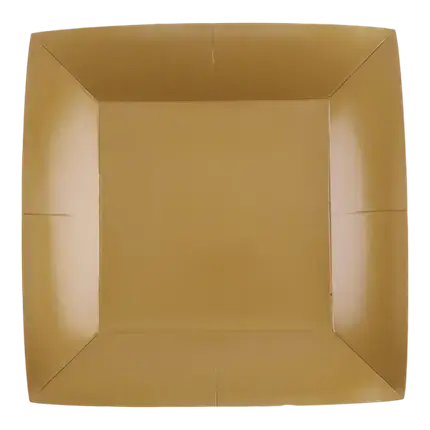 Piatto quadrato piccolo oro 18 cm - Set di 10 pezzi