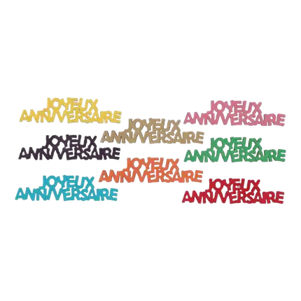 Decorazione da tavolo di buon compleanno - Set di 8 pezzi