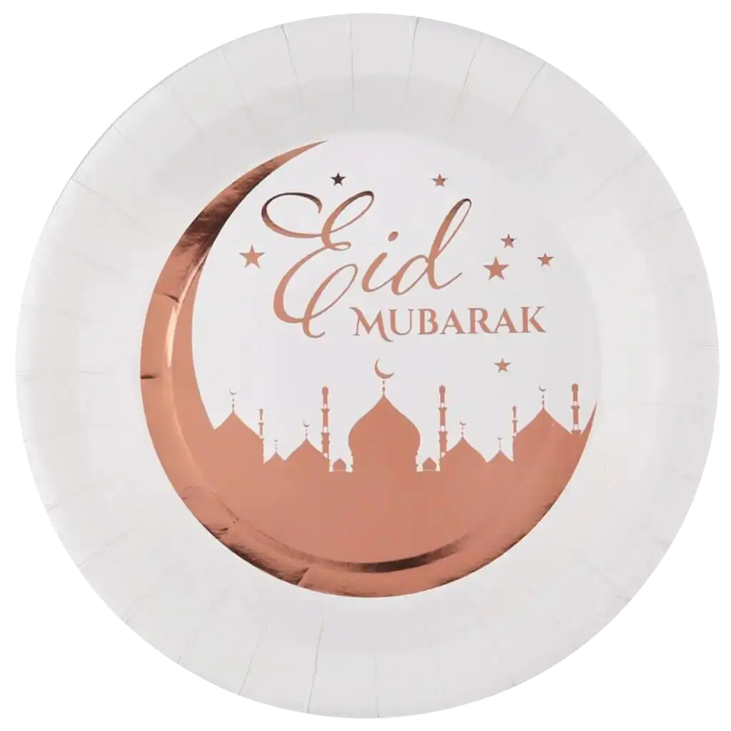 Piatto Eid Mubarak 22,5 cm - Set di 10 pezzi