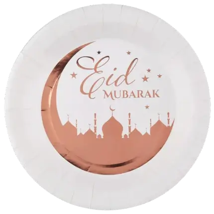 Piatto Eid Mubarak 22,5 cm - Set di 10 pezzi