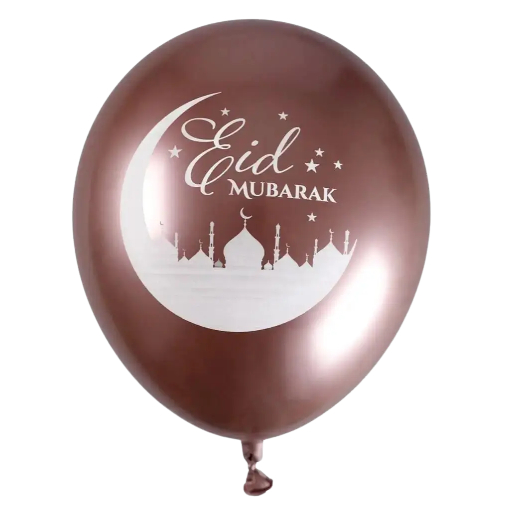 Palloncino Eid Mubarak rosa - Set di 6 palloncini