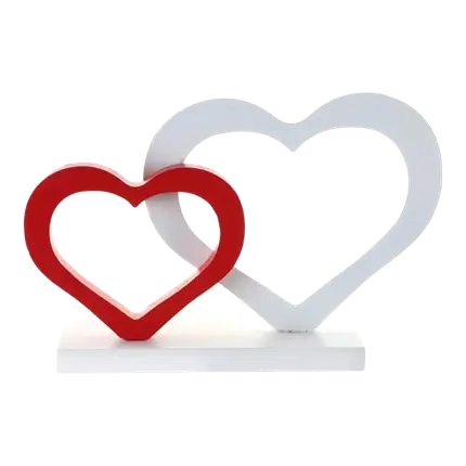 Centrotavola con cuori di San Valentino