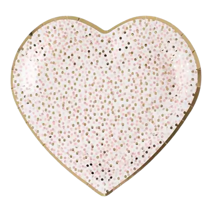 Piatto rosa Girl & Boy 22,5 cm - Set di 10 pezzi