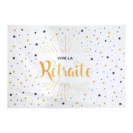 Vive la retraite backdrop