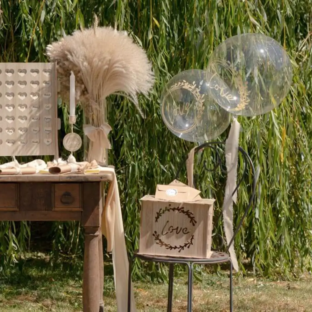 Pallone bobo naturale per matrimonio