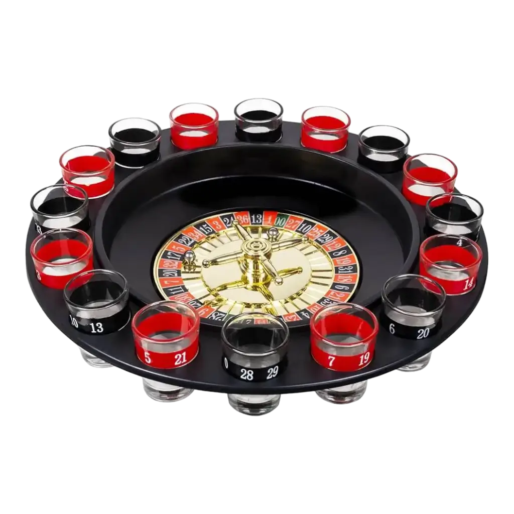 Kit per la roulette del gioco da bere per aperitivi