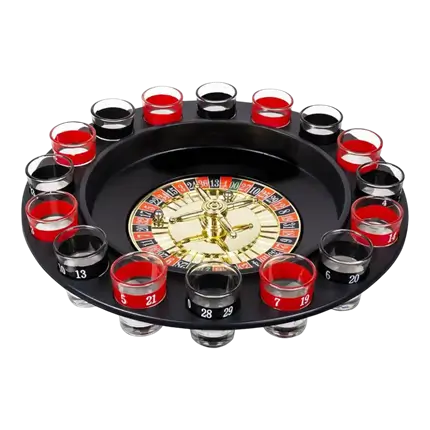 Kit per la roulette del gioco da bere per aperitivi