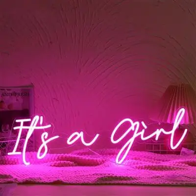 È una ragazza Rosa Luce Neon