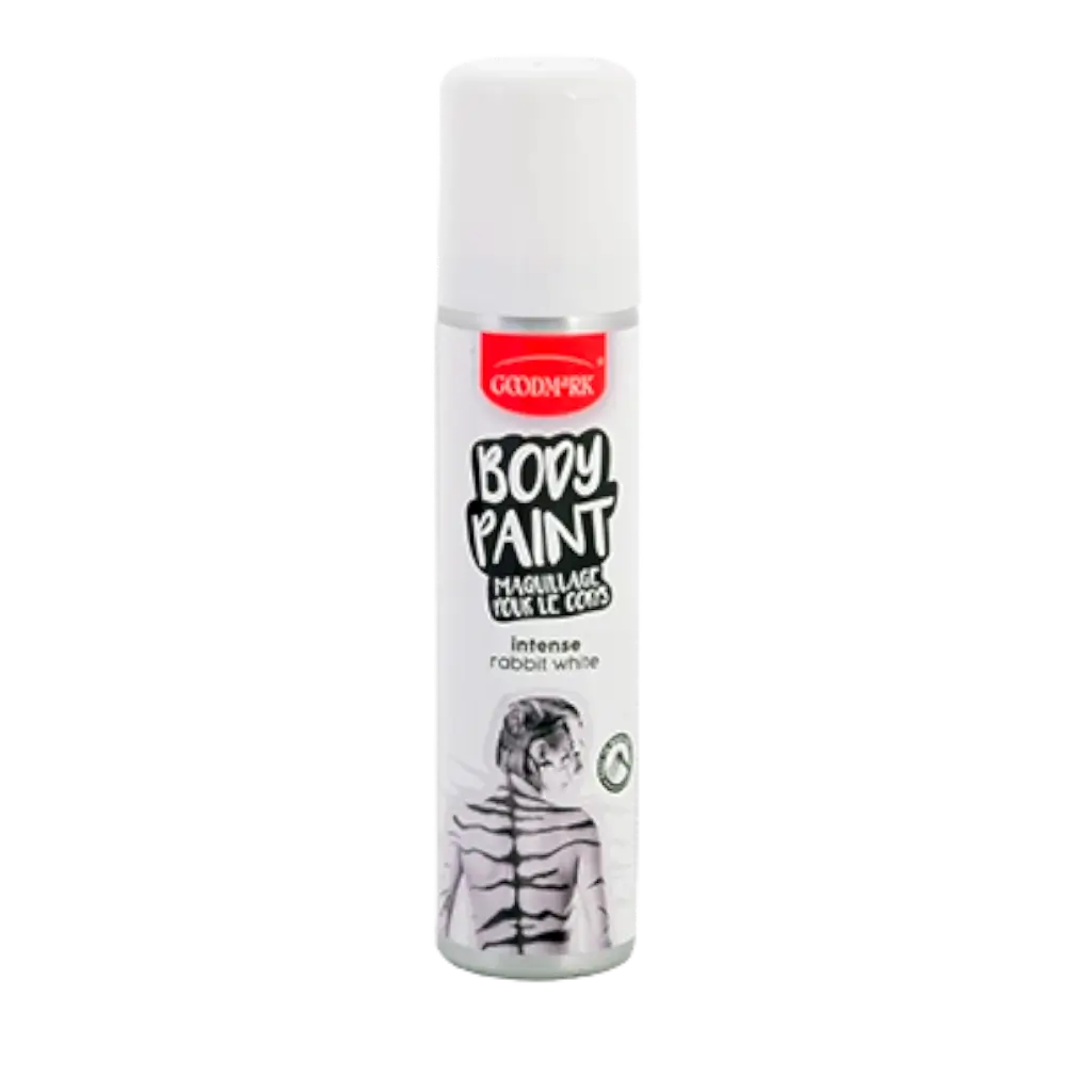 Spray colorato per il corpo, bianco, 75 ml