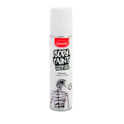 Spray colorato per il corpo, bianco, 75 ml