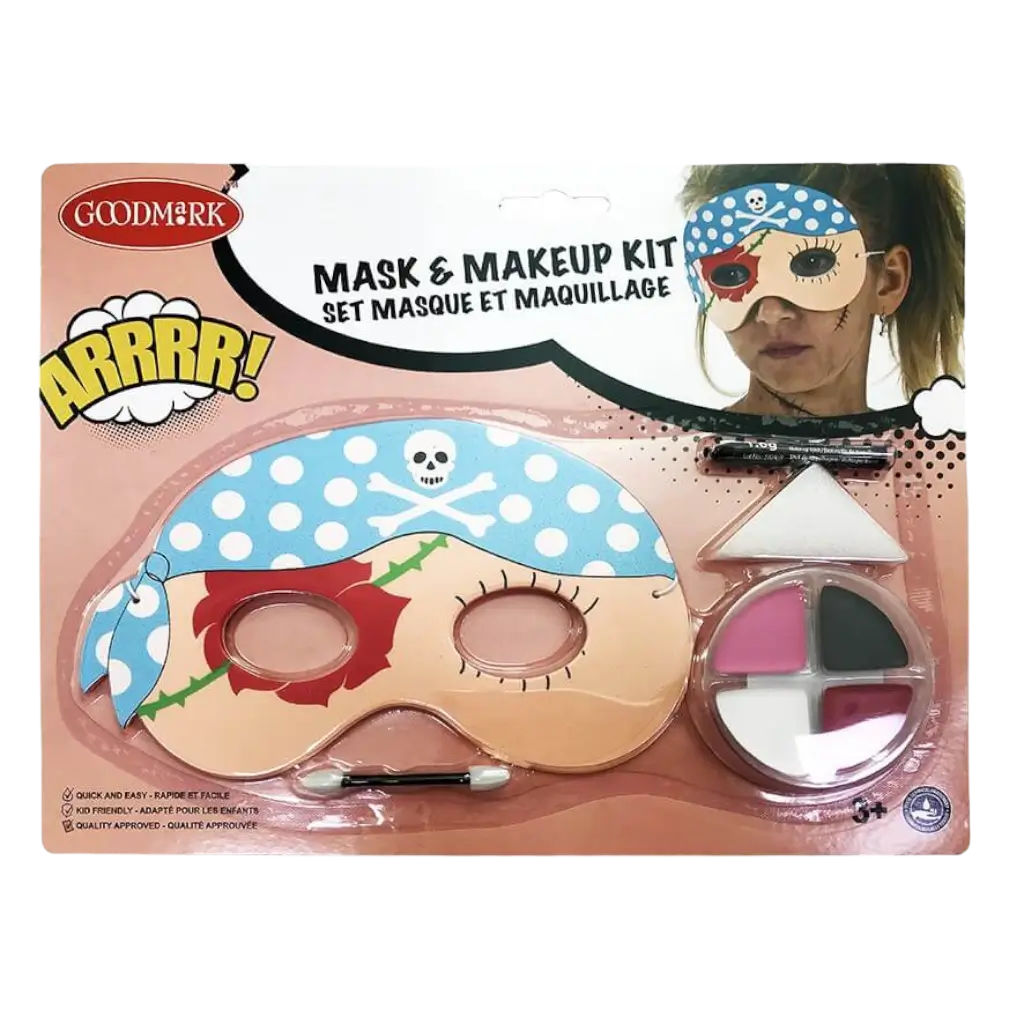 Kit per il trucco con maschera per bambini, tema "Pirati".