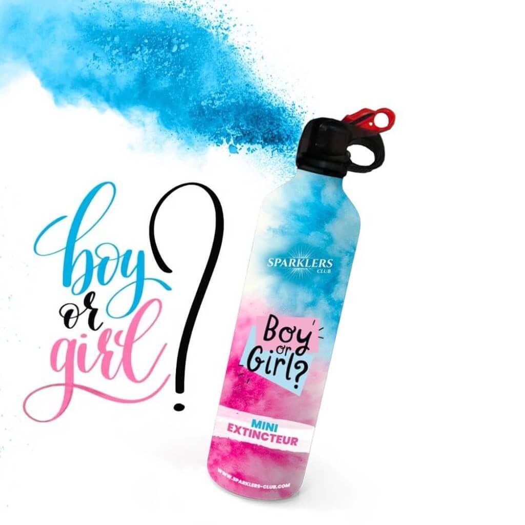 Mini Estintore Gender Reveal - Blu