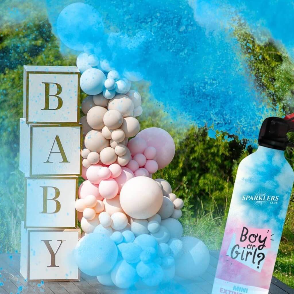 Mini Estintore Gender Reveal - Blu