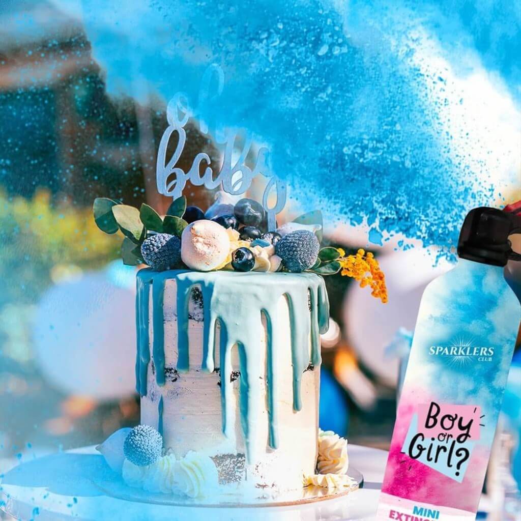 Mini Estintore Gender Reveal - Blu