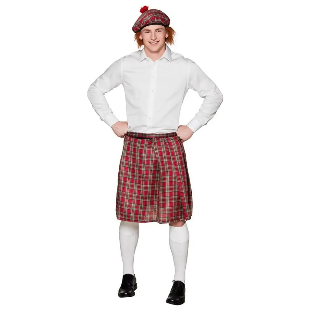 Mr Tartan gonna kilt in tartan rosso