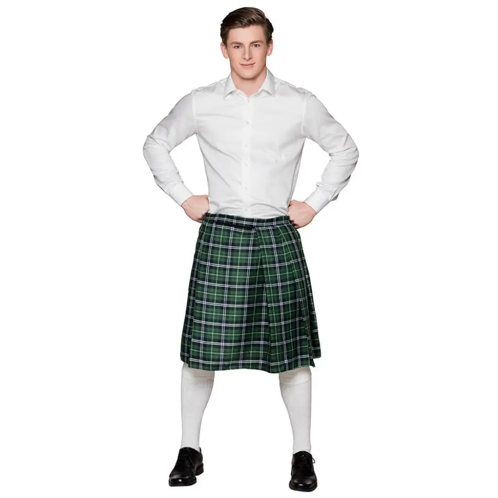 Gonna kilt in tartan verde Mr Tartan