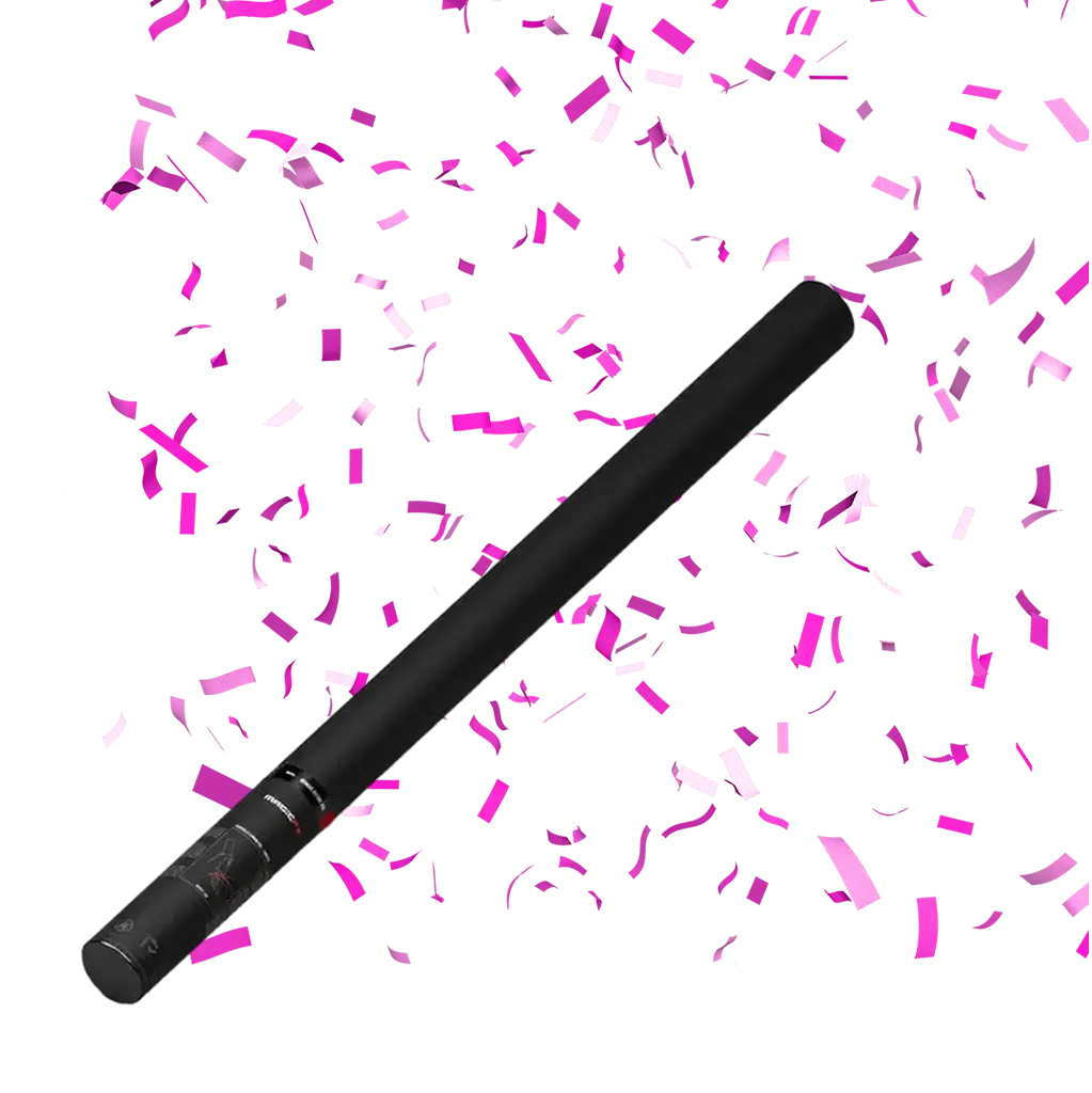 Pistola per coriandoli manuale rosa 80 cm