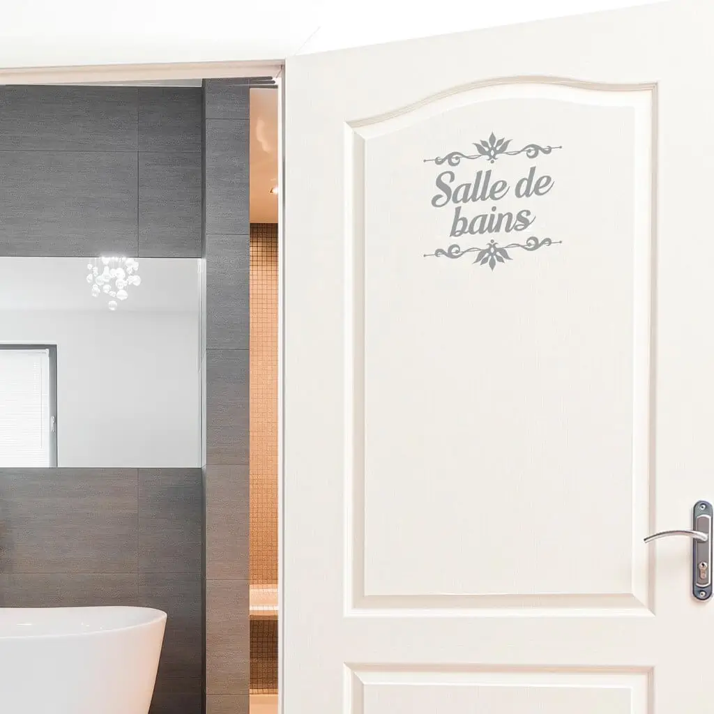 Adesivo per porta "bagno