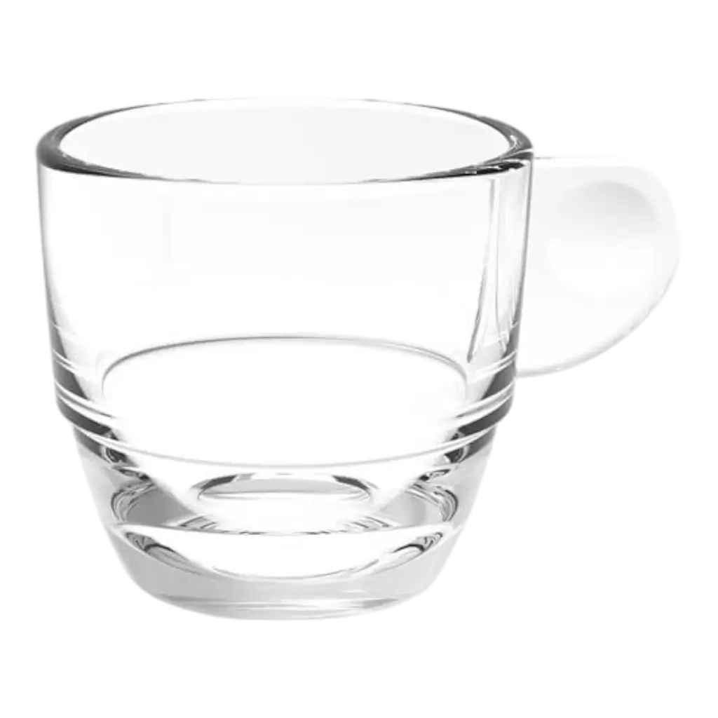 Tazza da caffè trasparente 8cl - Set di 6