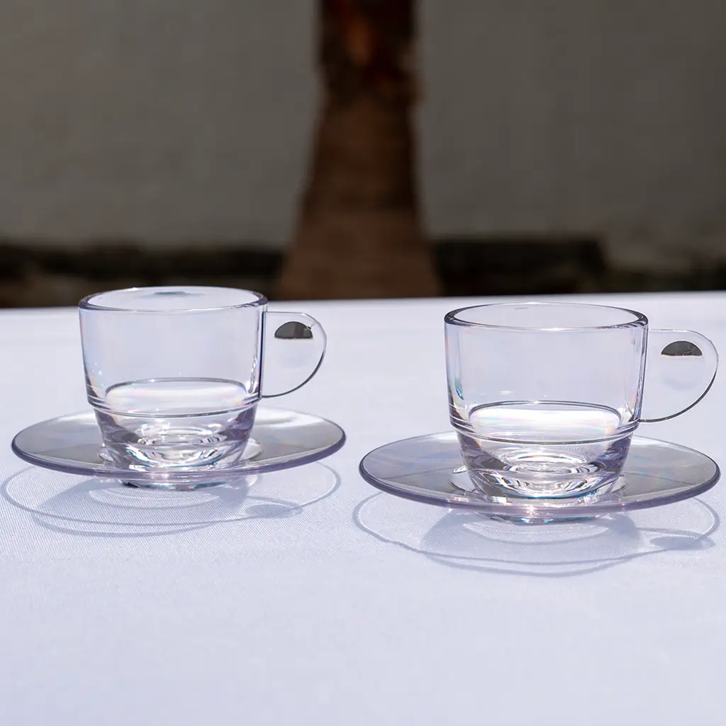 Tazza da caffè trasparente 8cl - Set di 6