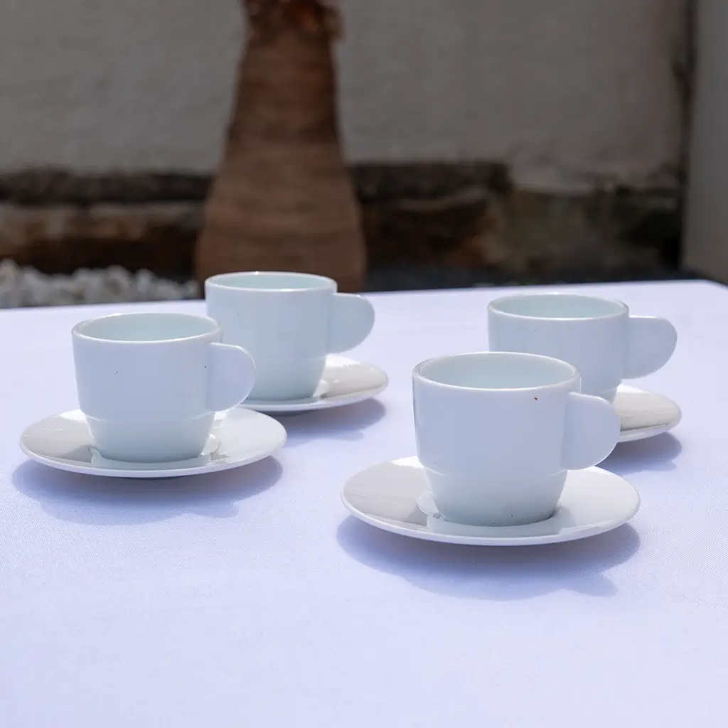 Tazza da caffè bianca 8cl - Set di 6
