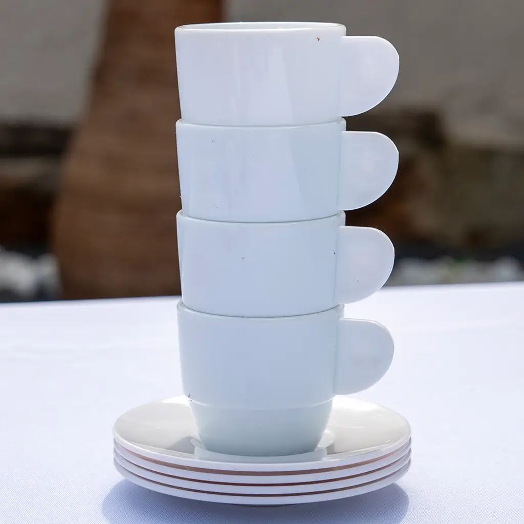 Tazza da caffè bianca 8cl - Set di 6