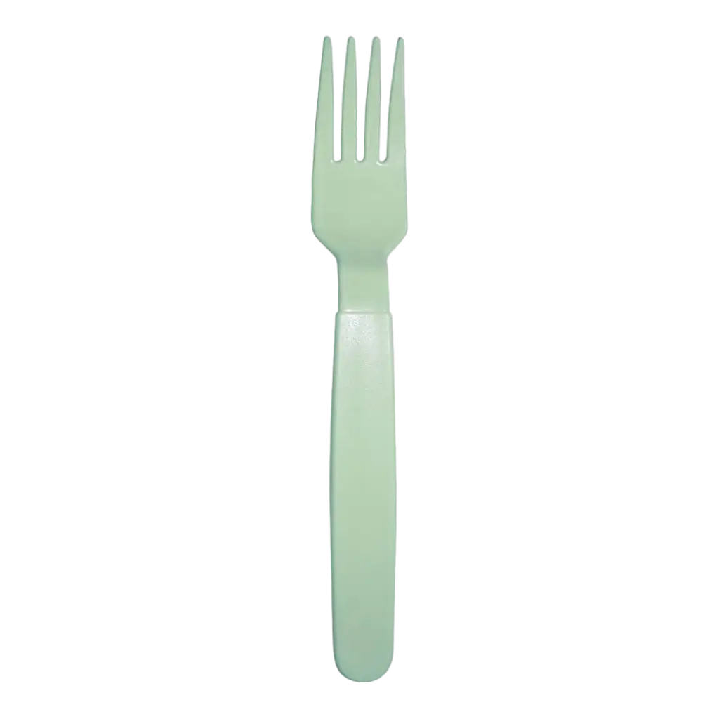 Forchetta infrangibile in PP verde pastello - Set di 6 pezzi