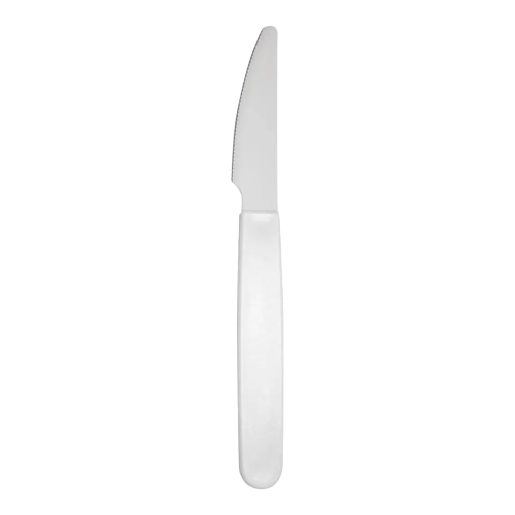 Coltello infrangibile PP Bianco - Set da 6