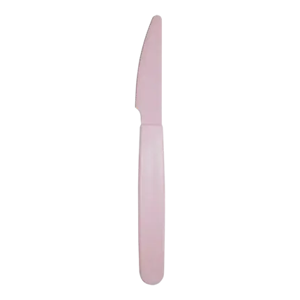 Coltello infrangibile in PP rosa pastello - Set di 6 pezzi