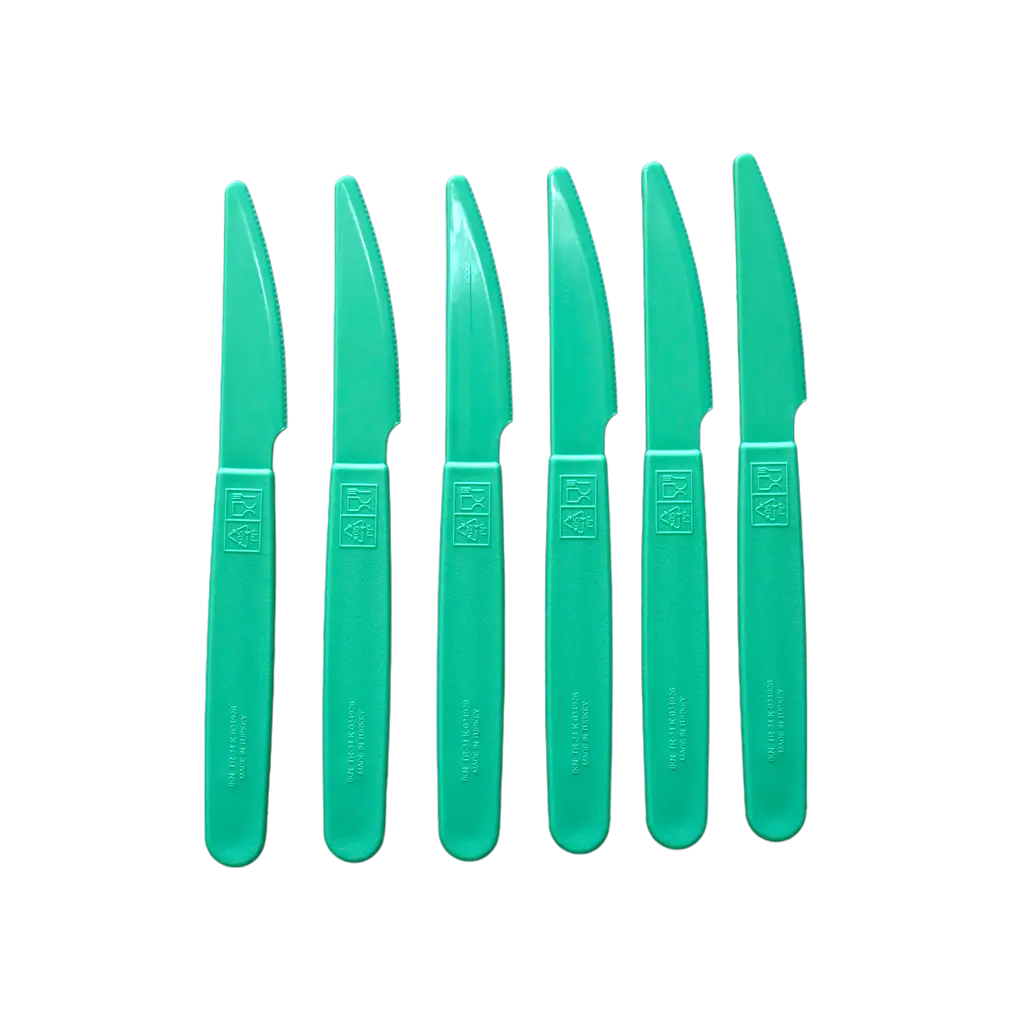 Coltello infrangibile in PP verde pastello - Set di 6 pezzi
