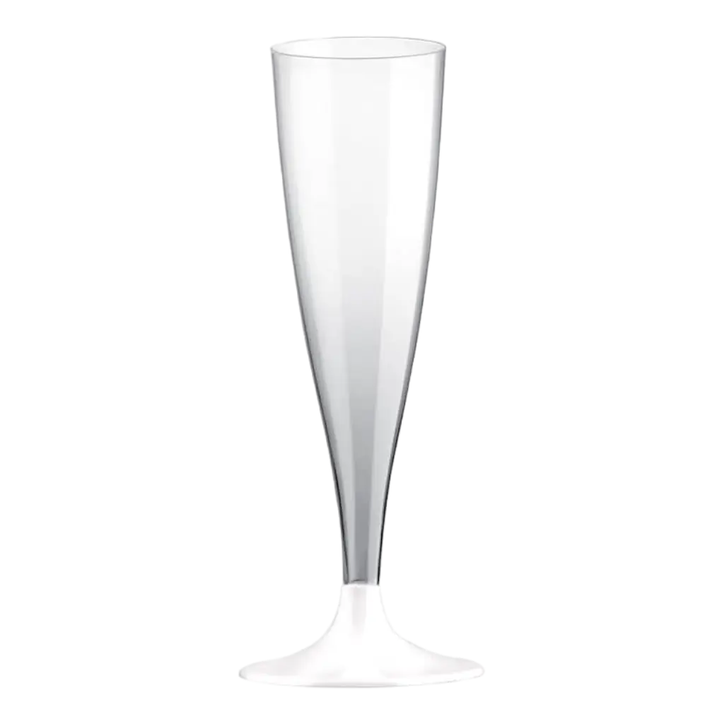 Flute da champagne bianco trasparente 14cl - Set da 6