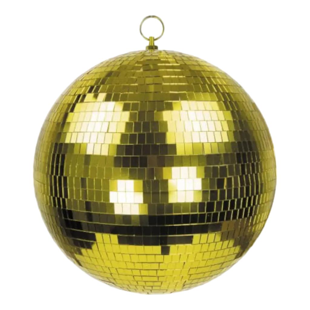 Palla da discoteca dorata - 20 cm