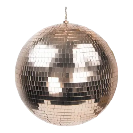 Palla sfaccettata Disco Oro Rosa - 20 cm