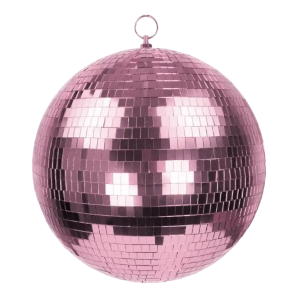 Palla da discoteca rosa - 20 cm