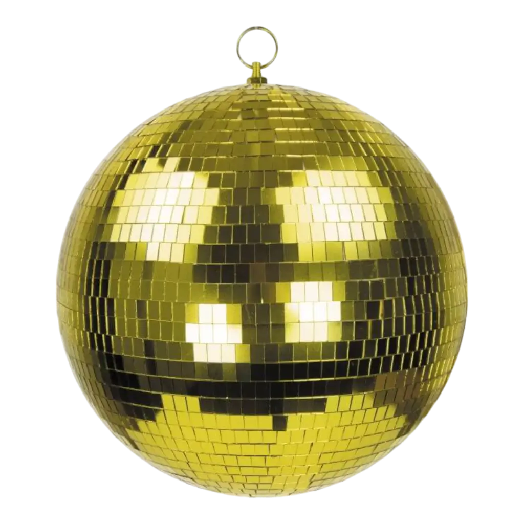 Palla da discoteca oro - 30 cm
