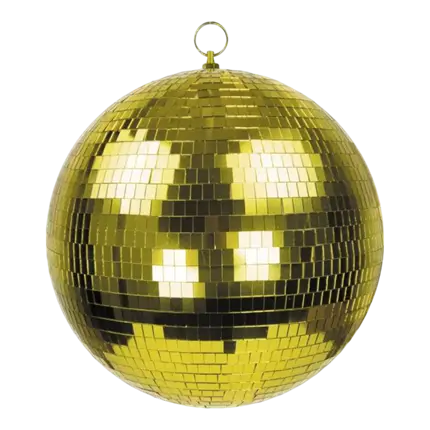 Palla da discoteca oro - 30 cm