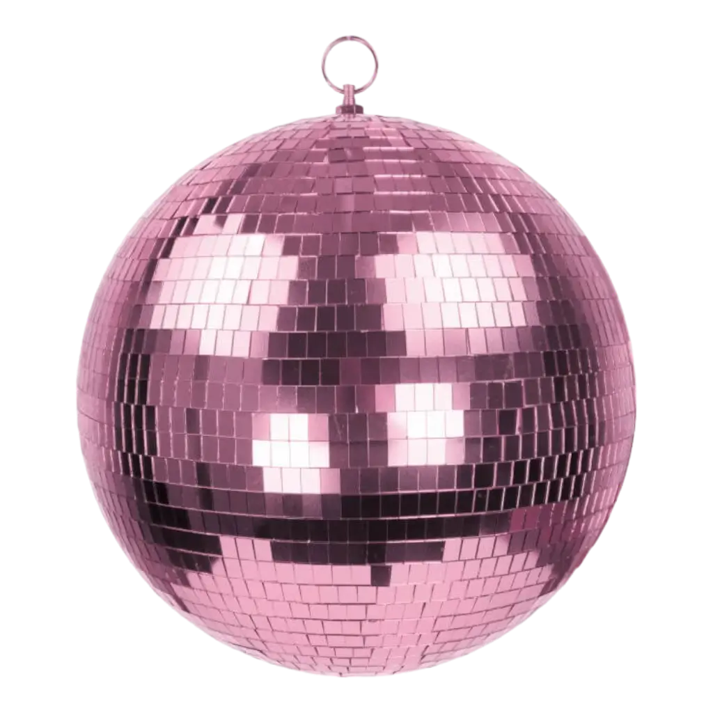 Palla da discoteca rosa - 30 cm