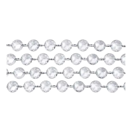 Ghirlanda di cristallo trasparente - 1 m