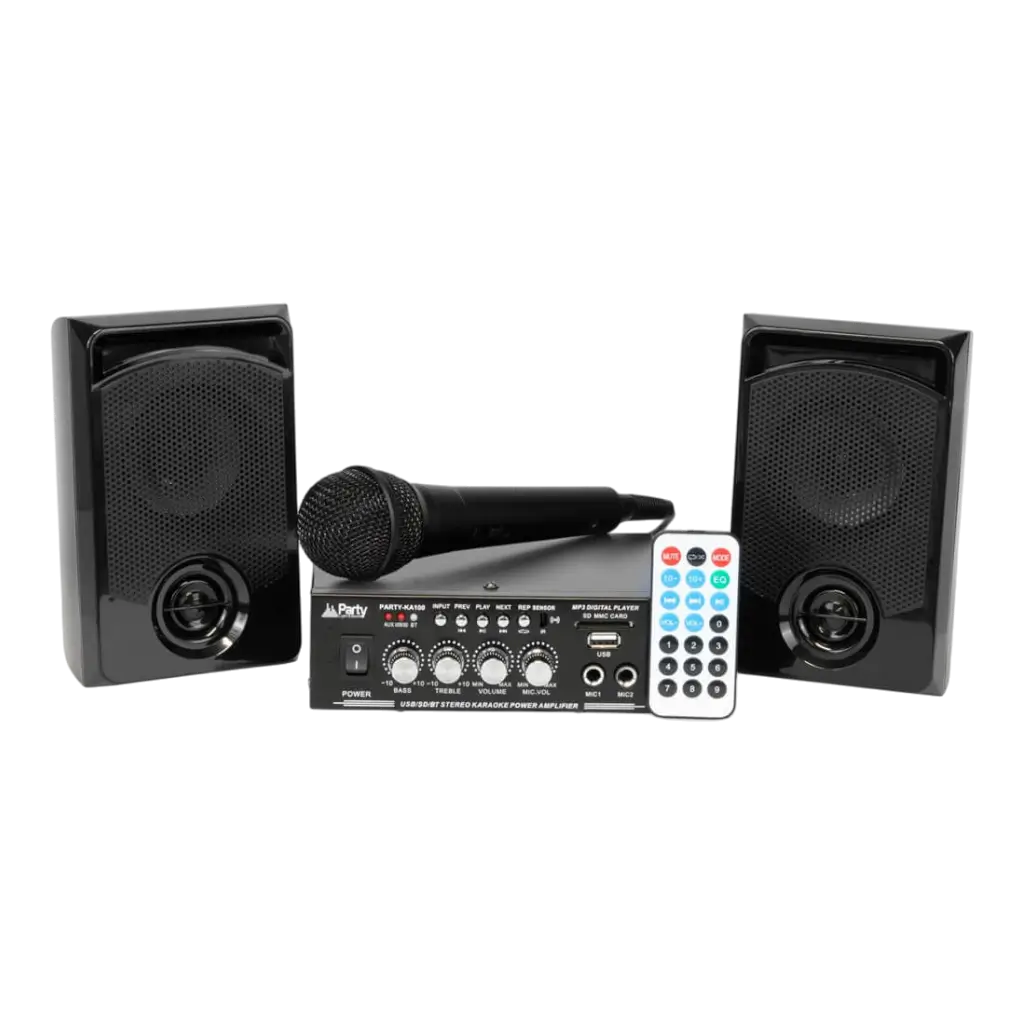 Kit karaoke "PARTY-KA100" con usb/sd e bluetooth