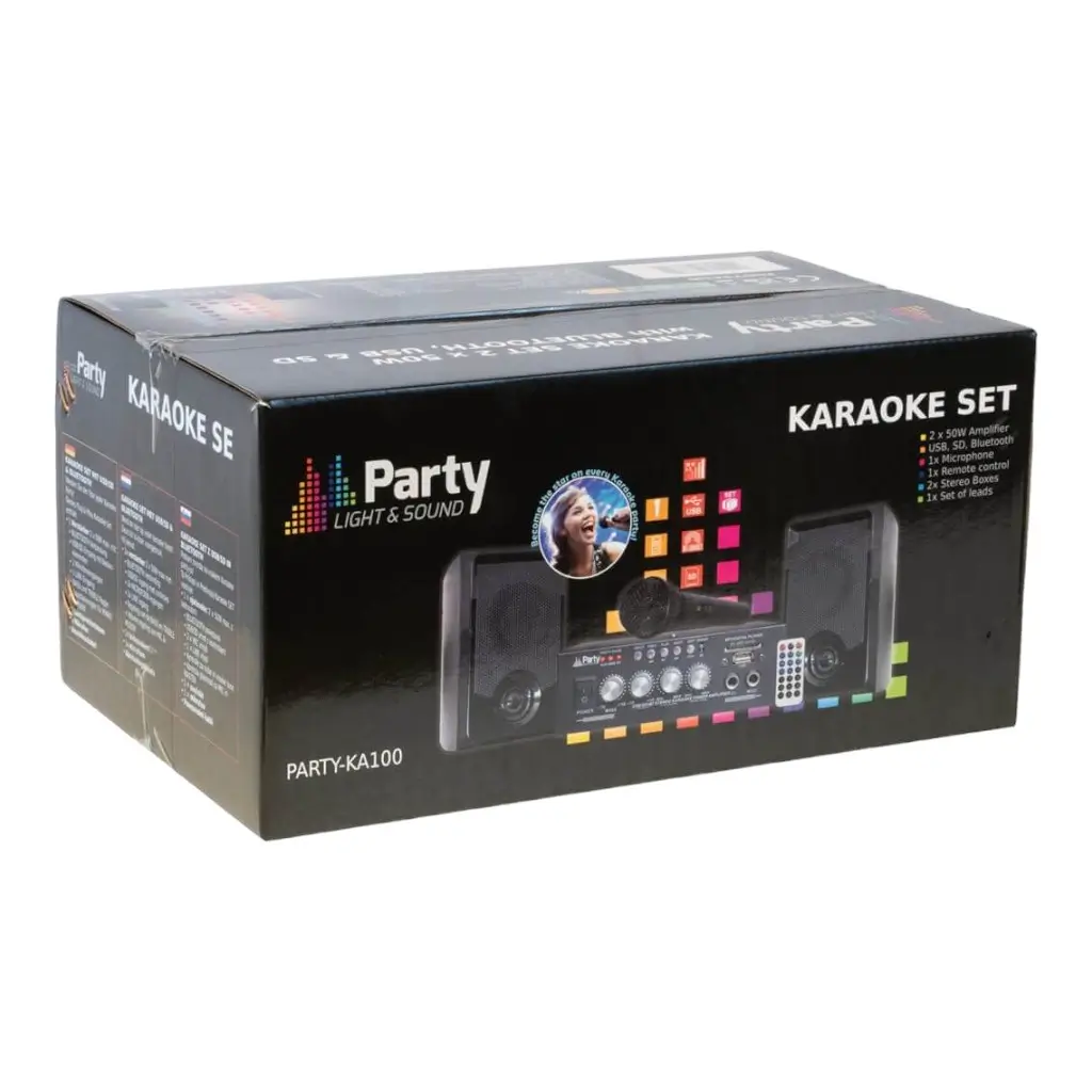 Kit karaoke "PARTY-KA100" con usb/sd e bluetooth