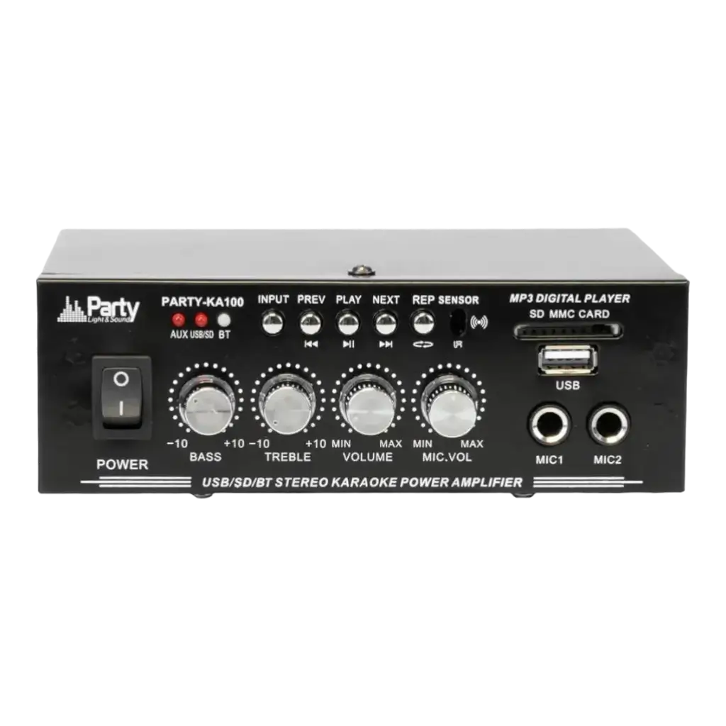 Kit karaoke "PARTY-KA100" con usb/sd e bluetooth