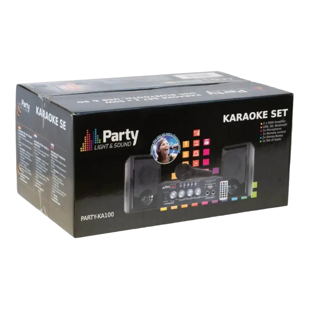 Kit karaoke "PARTY-KA100" con usb/sd e bluetooth