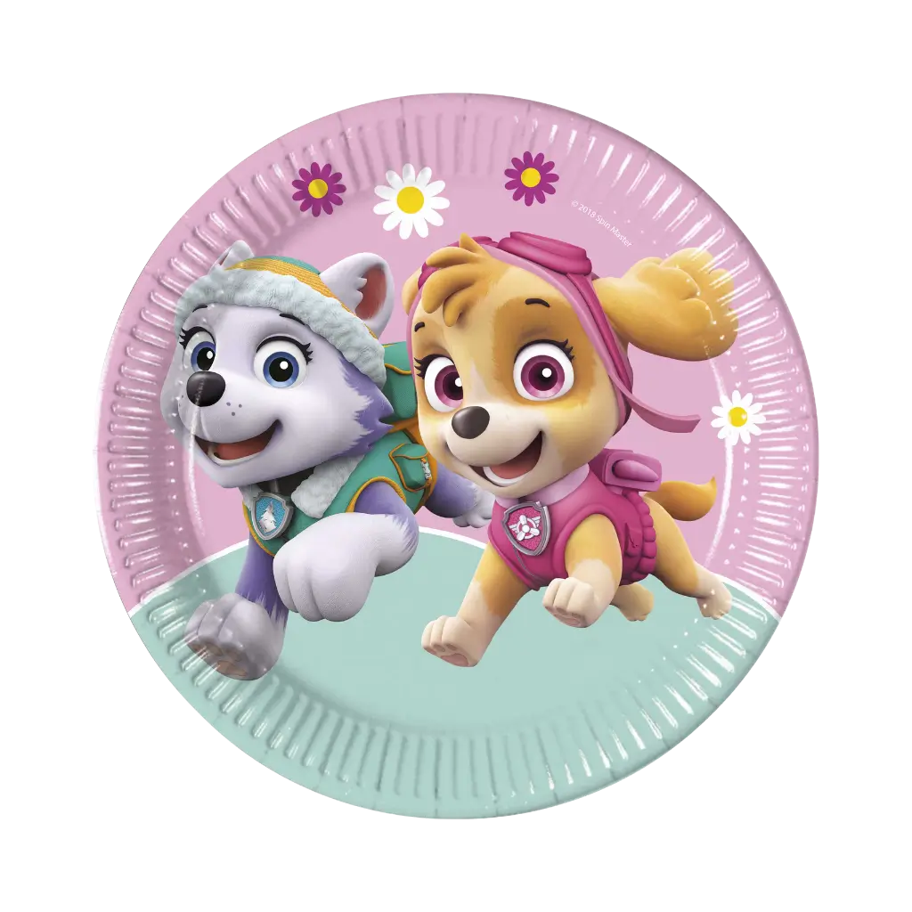 Piatto di carta Patrol Girly ø23cm - Set di 8 pezzi