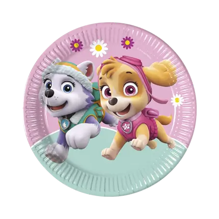 Piatto di carta Patrol Girly ø23cm - Set di 8 pezzi