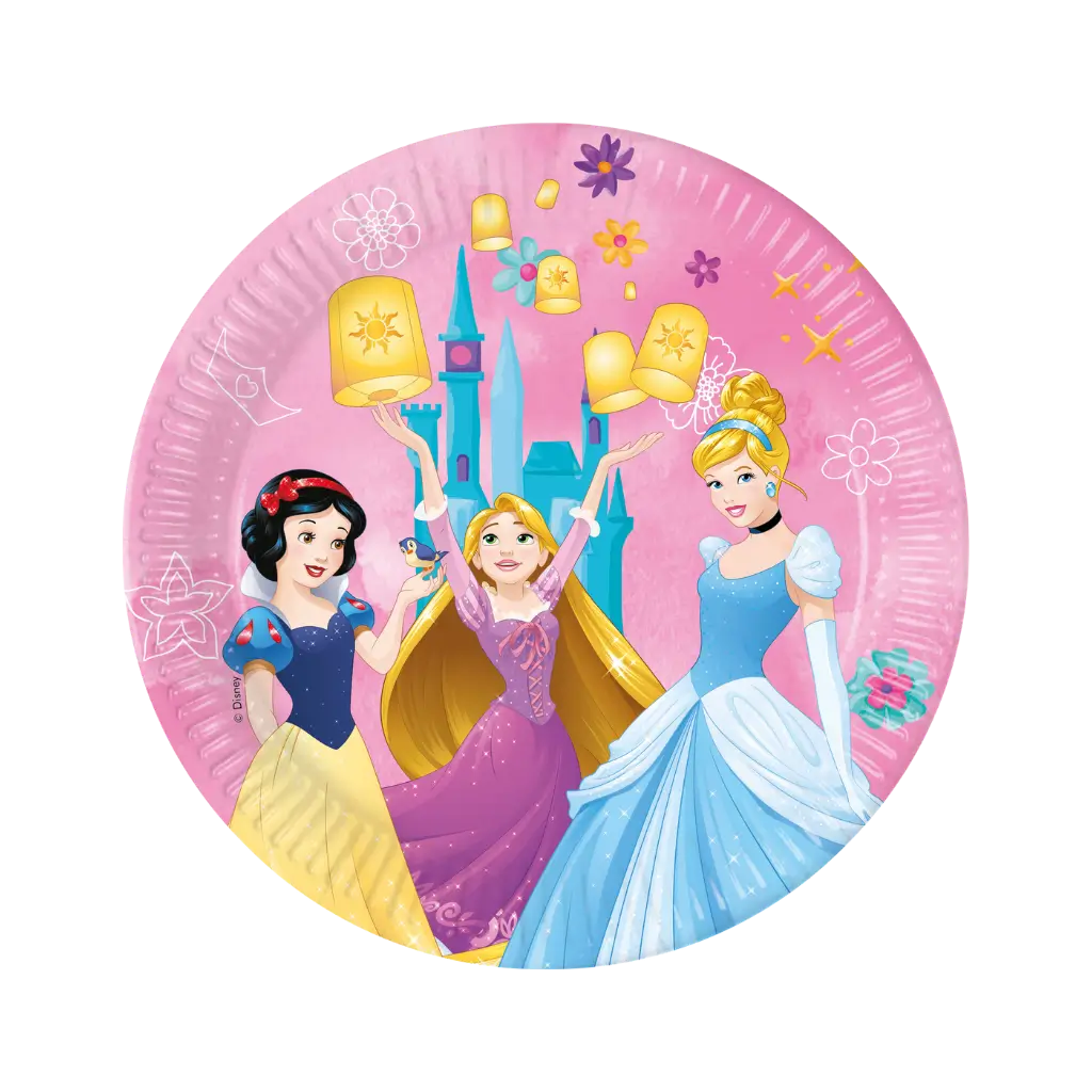 Piatto di carta Disney Princess ø23cm - Set di 8 pezzi