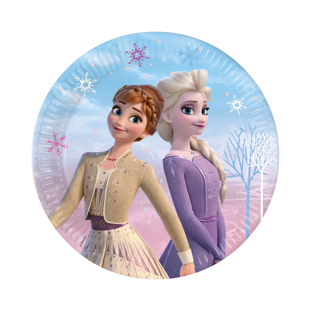 Piatto di carta Snow Queen ø23cm - Set di 8 pezzi