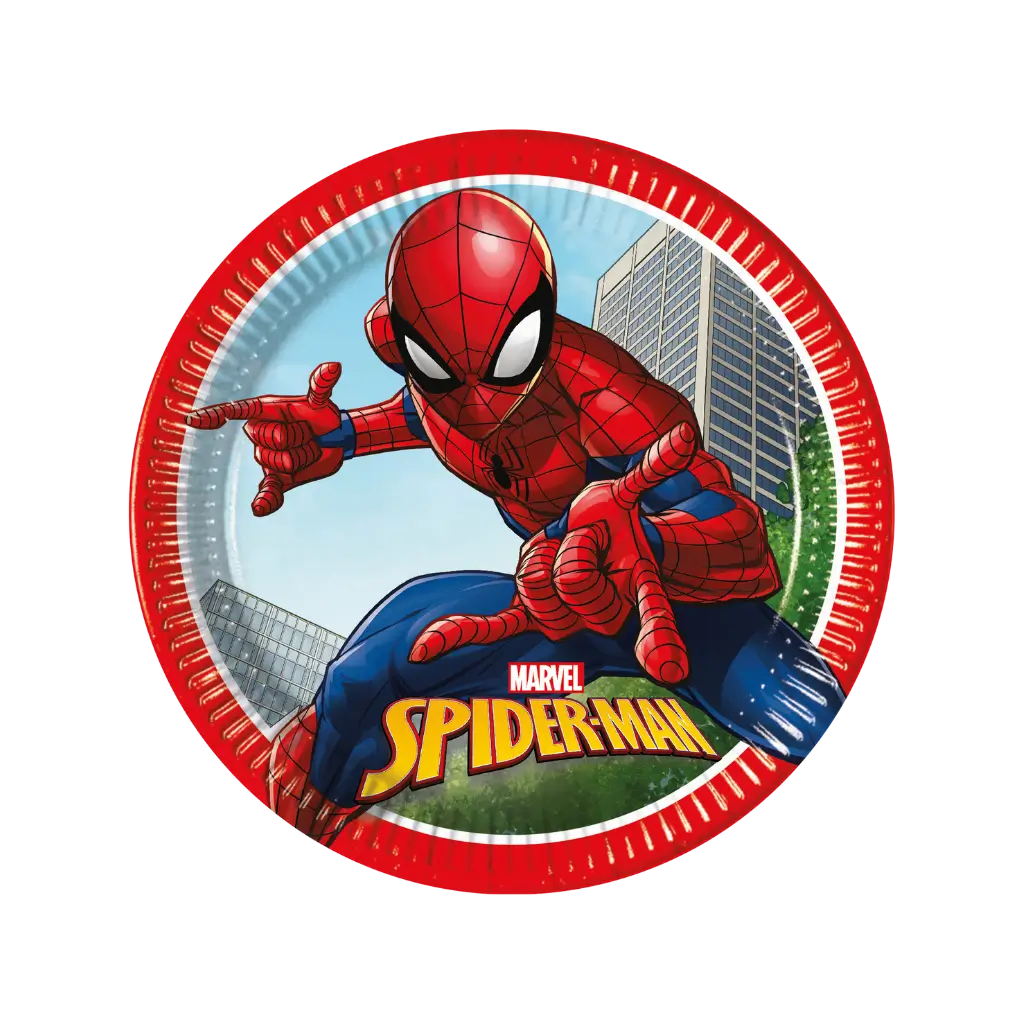 Piatto di carta Spiderman ø23cm - Set di 8