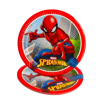 Piatto di carta Spiderman ø23cm - Set di 8