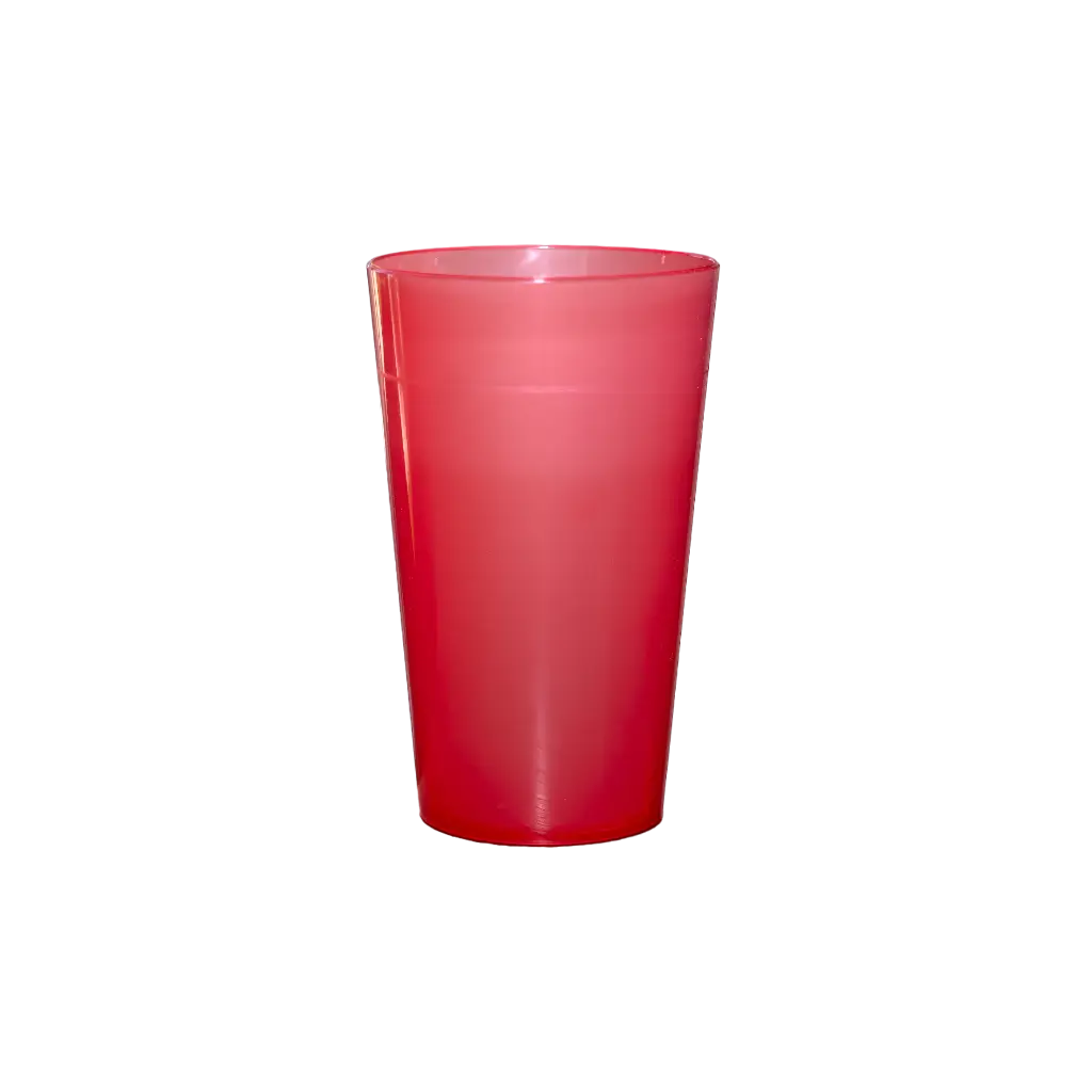 Bicchiere Ecocup Rosso 25?cl utile (33?cl fino al bordo) Riutilizzabile – Tipo Media birra, Succo, Bibite